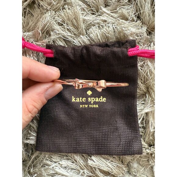 Kate Spade Rose Gold Bow Bangle - Picture 2 of 4